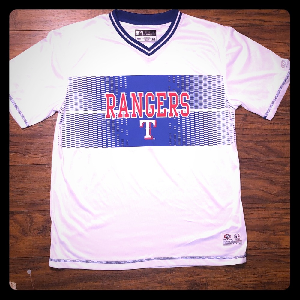 NEW TX Rangers white dry fit  Men’s size Medium!